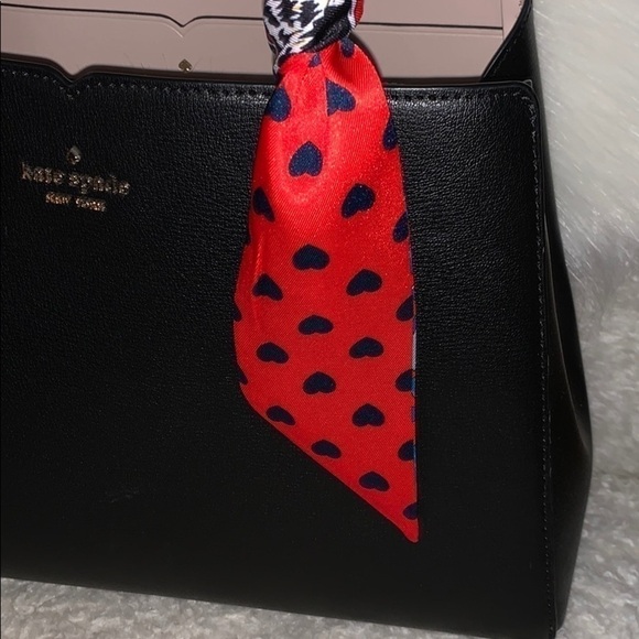 PARROT CHEETAH HEARTS SKINNY SCARF PARIS PRINT BAG HANDLE WRAP BANDEAU HAIR TIE - Picture 6 of 7